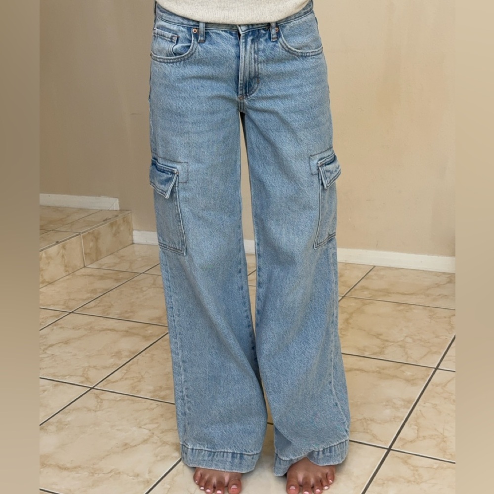 PacSun Light Blue Wide Leg Jeans